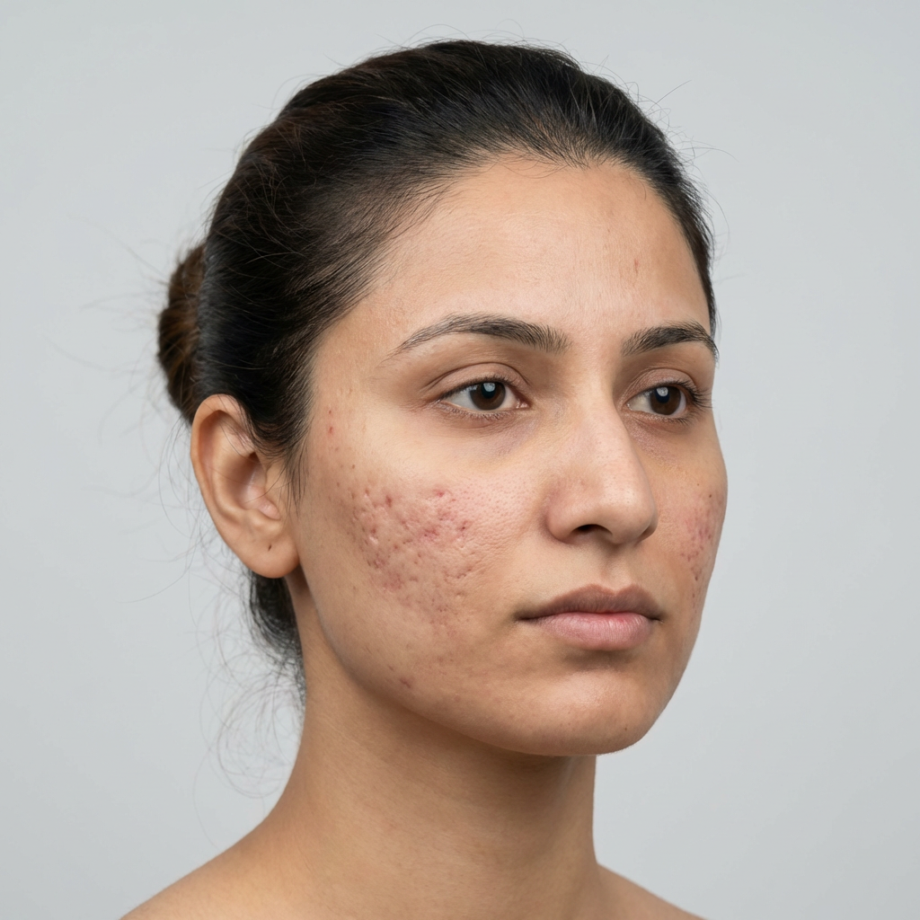 Acne Scarring — Before